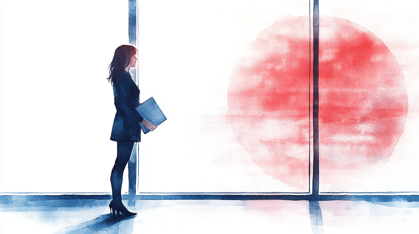 Aquarell: Selbstbewusste Frau – Symbolbild für Altersvorsorge für Frauen