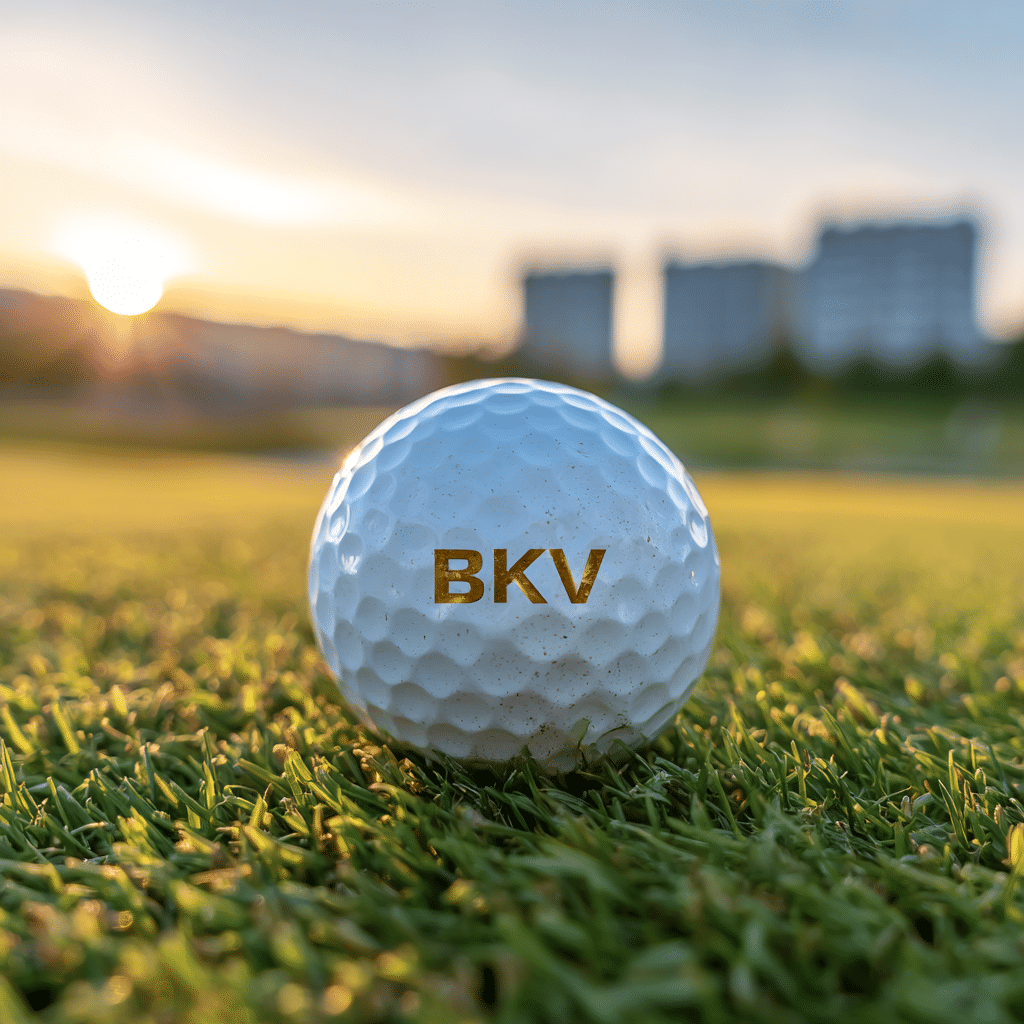 Golfball mit bKV-Bezug auf dem Golfplatz