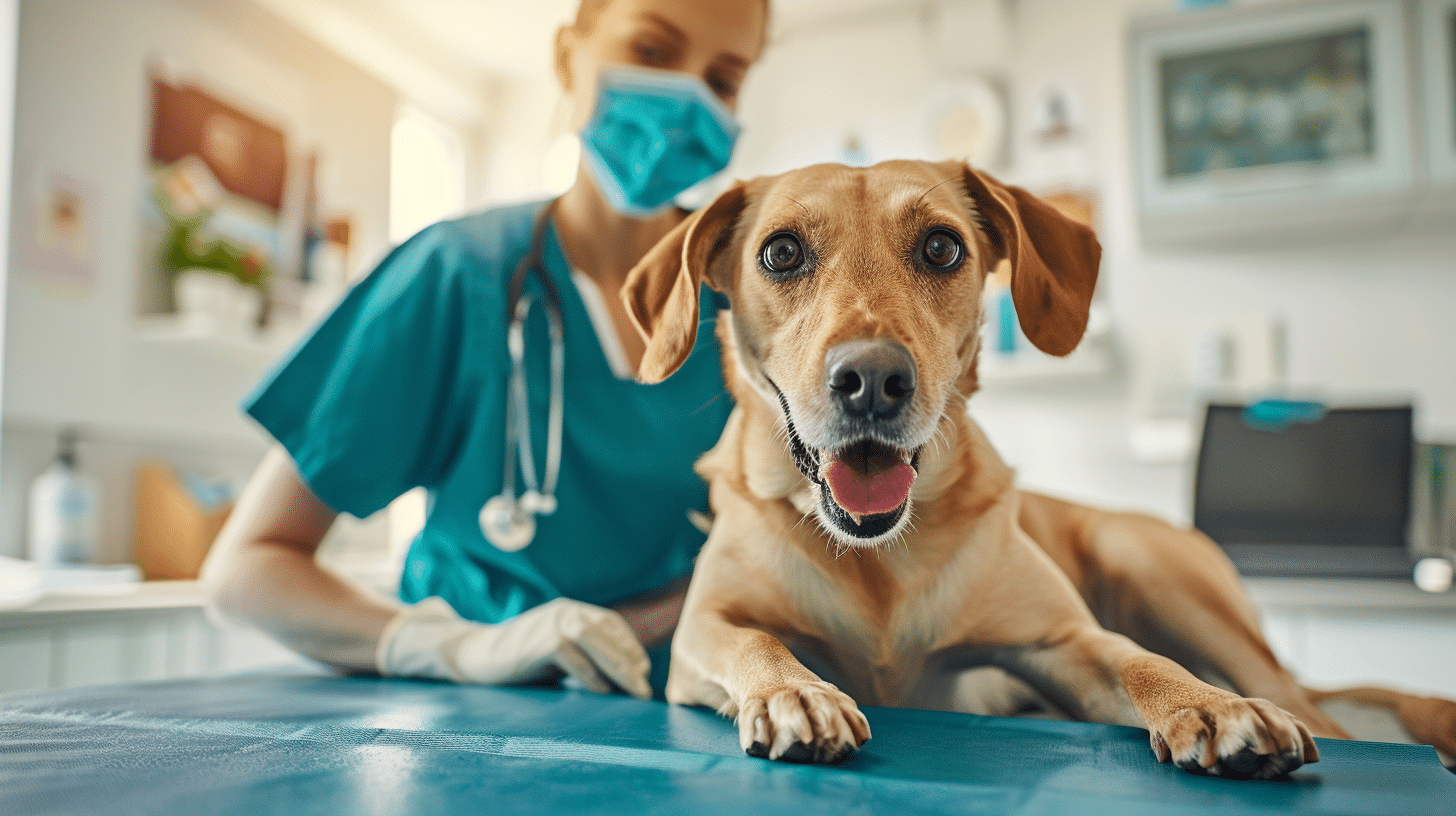 Hund beim Tierarzt in moderner Praxis – zentrale Fragen zur Hundekrankenversicherung