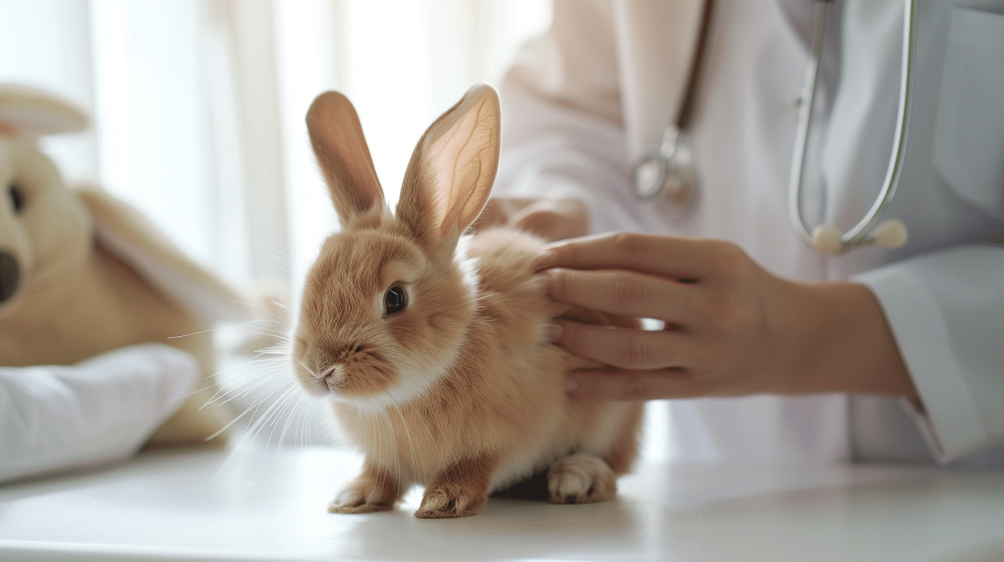 Kaninchen wird vom Tierarzt untersucht – Symbolbild zur Kaninchenkrankenversicherung