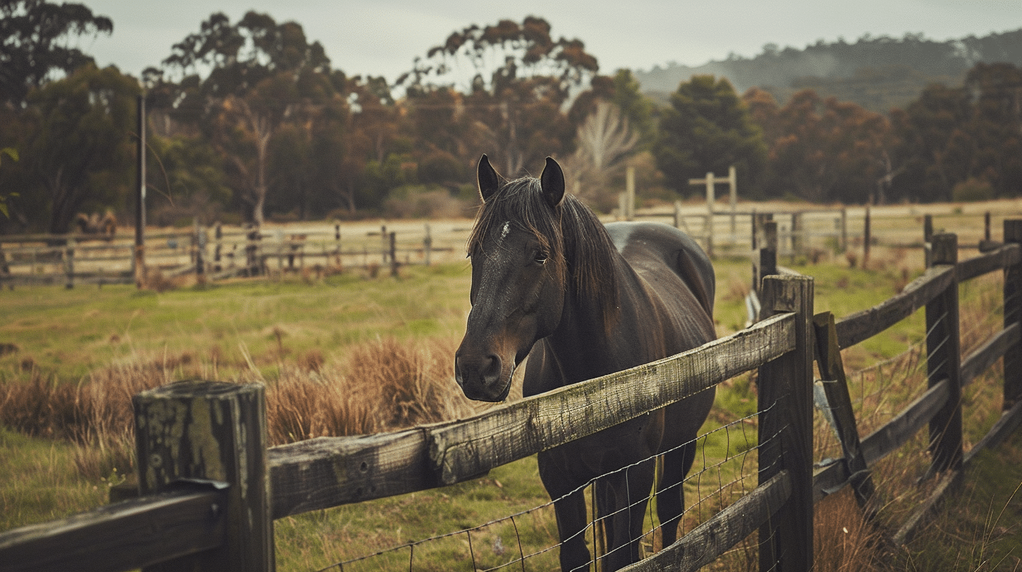 Pferd auf der Weide am Zaun – zentrale Fragen zur Pferdehaftpflicht