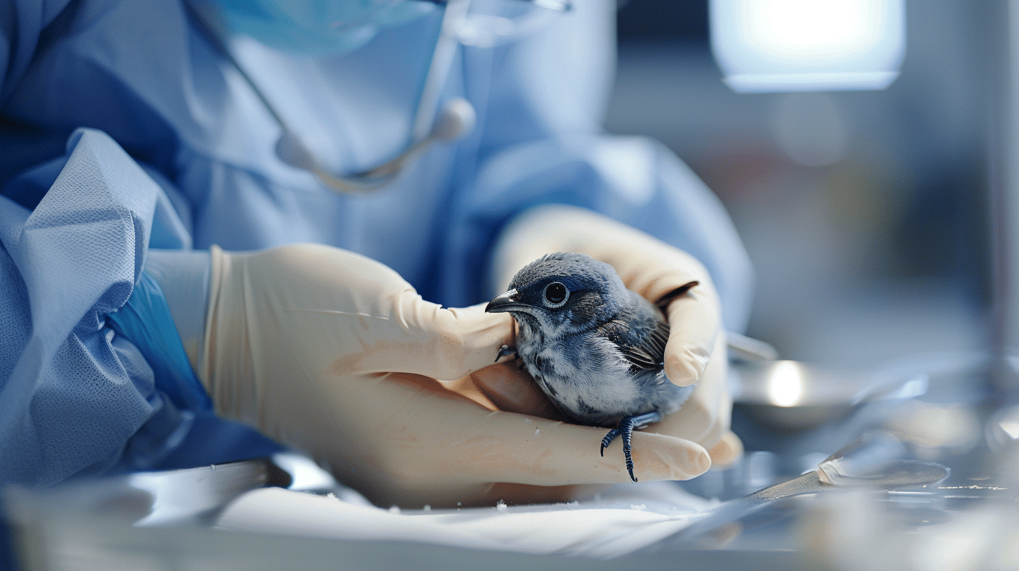 Vogel bei tierärztlicher Untersuchung – Leistungen der Vogelversicherung im Überblick